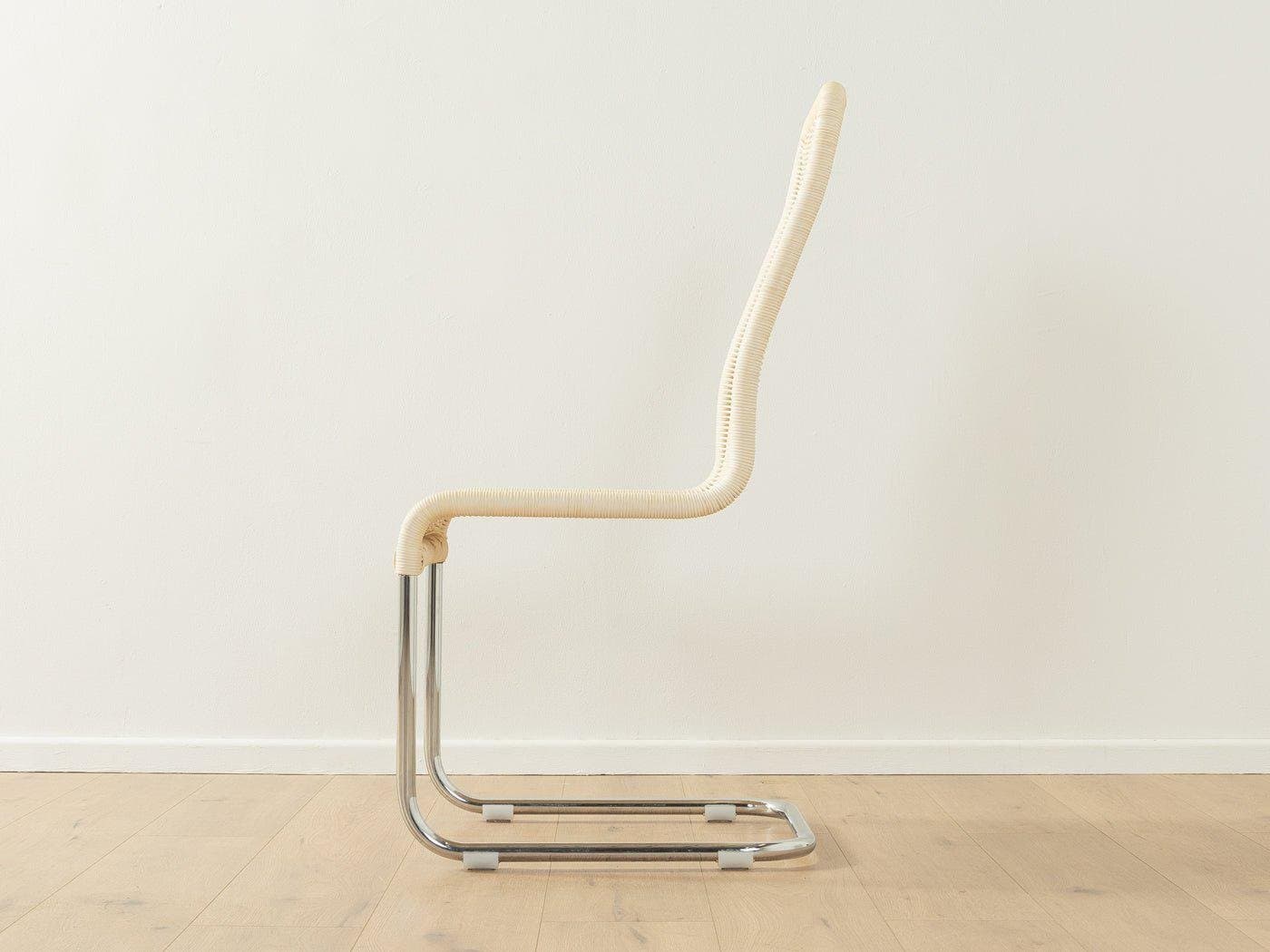 Zestaw dwóch krzeseł B25, beżowy, rattan chrom, proj. M. Breuer, Niemcy - 282168