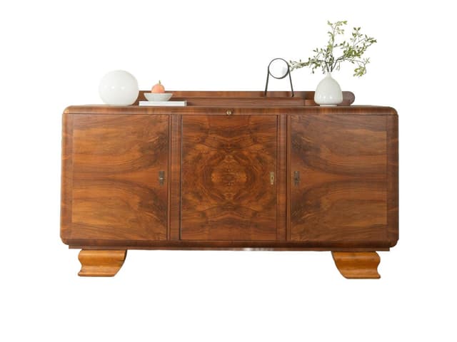 Komoda Art Deco, brązowy, drewno, Niemcy, lata 60. - WYMIARY