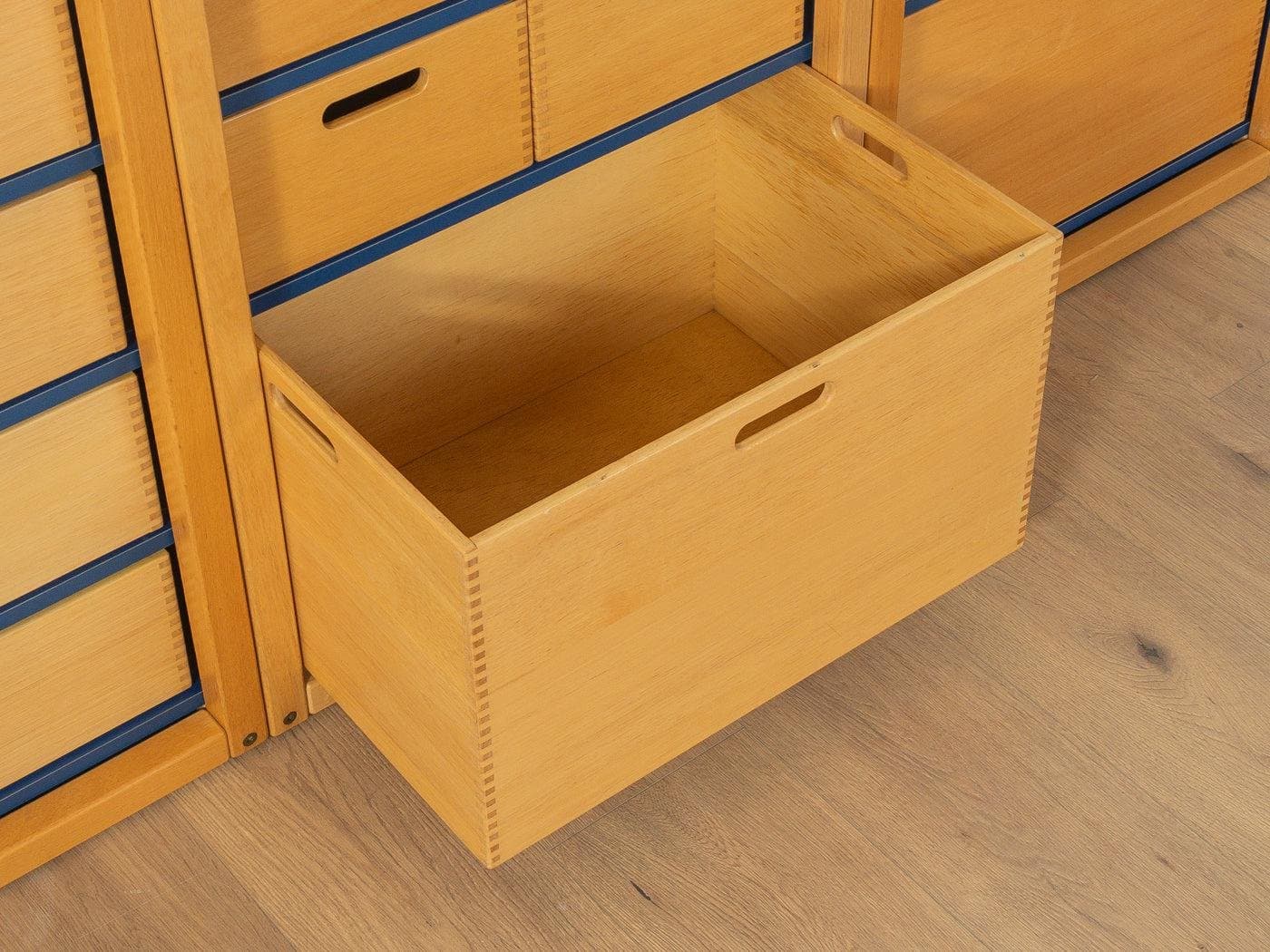Komoda modułowa, miodowy dąb niebieski, Flötotto, Niemcy, lata 70. - 282078