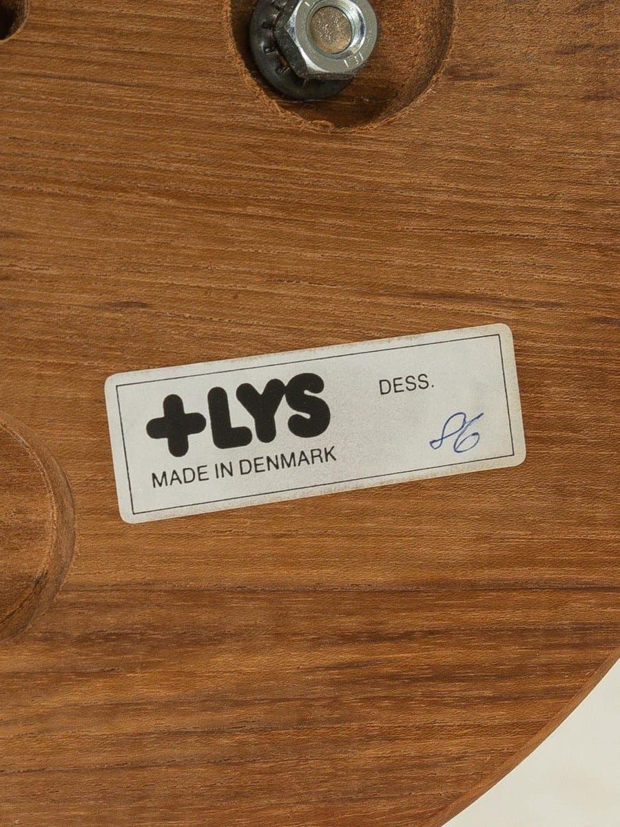 Table lamp, brown wood, Denmark, 1980s. - 281964