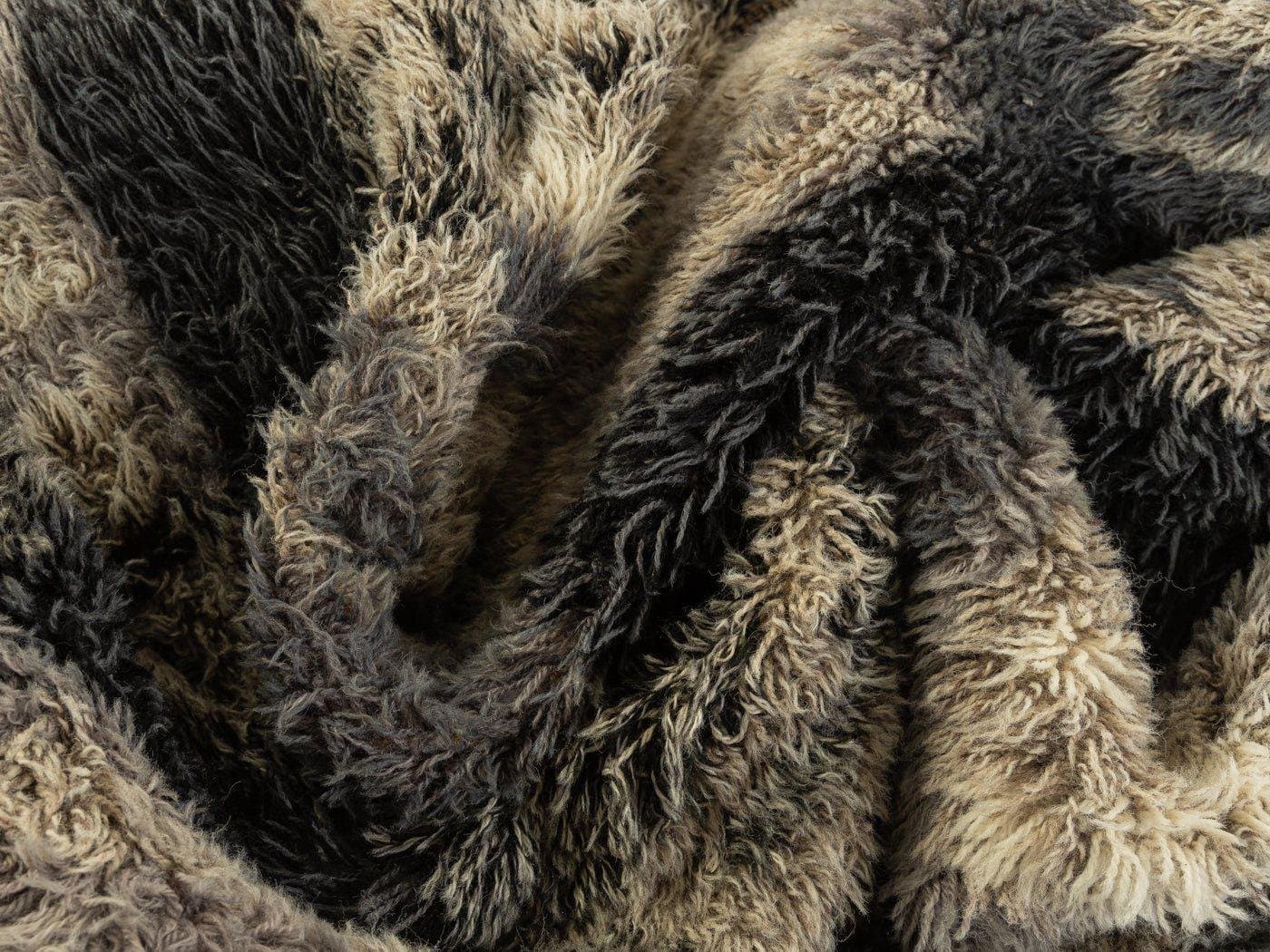 Dywan, 260x200 cm, czarny, wełna, Niemcy, lata 70. - 281799