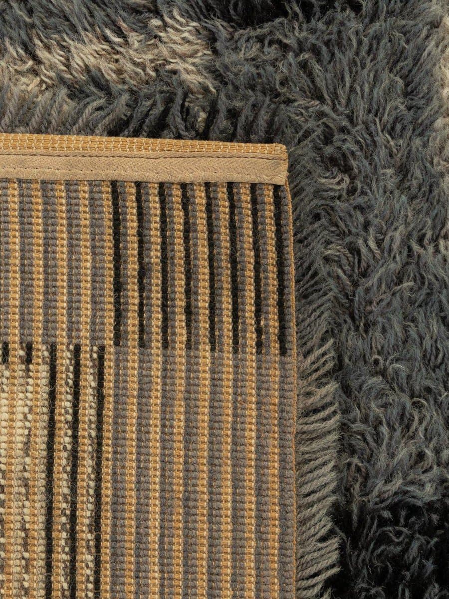 Dywan, 260x200 cm, czarny, wełna, Niemcy, lata 70. - 281802