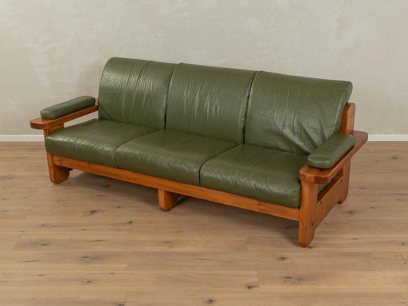 Sofa Almar, zielony, skóra, Włochy, lata 70. - 281794