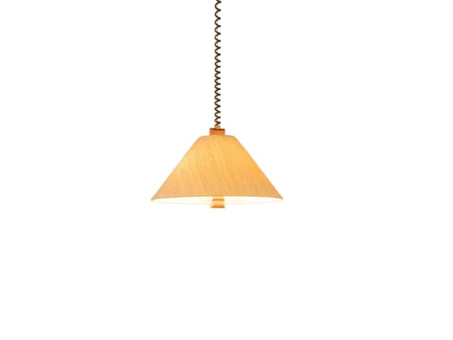 Pendant lamp, beige glass, Germany, 1960s. - DIMENSION