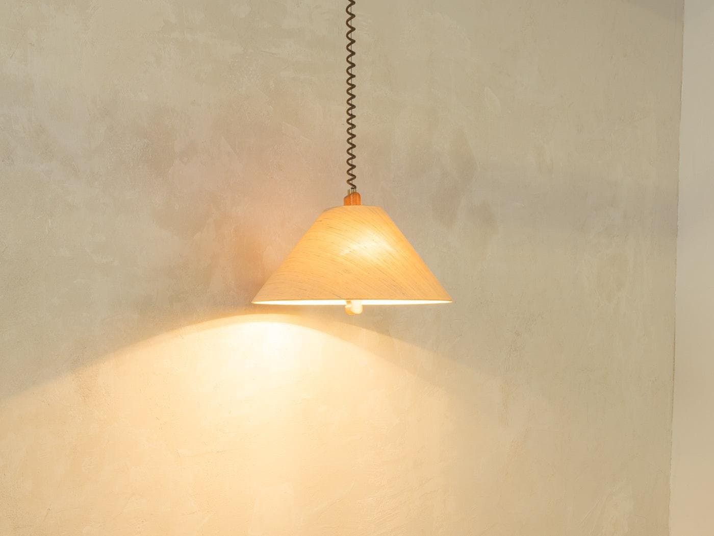 Pendant lamp, beige glass, Germany, 1960s. - 281671