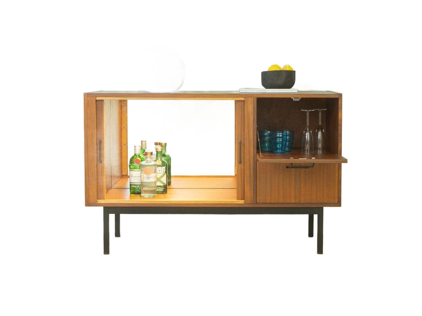 Barek, brązowy, drewno, Niemcy, lata 60.