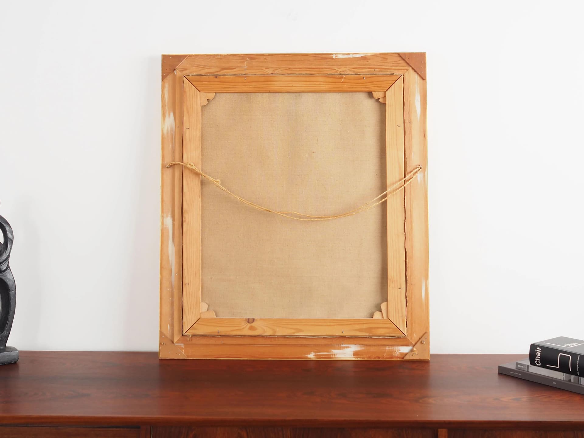 Obraz Leśna droga, multikolor, olej na płótnie, rama drewno, Polska, lata 70. - 20343