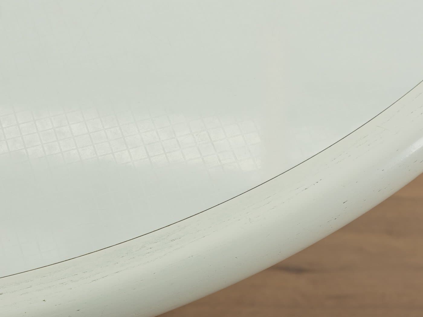 Stół jadalniany, biały, jesion, metal, Niemcy, lata 80. - 281368