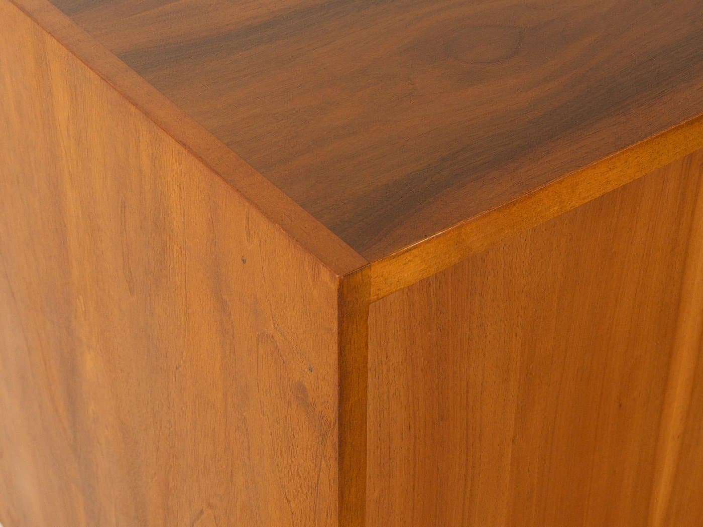 Kredens, orzech brązowy, stal nierdzewna, Niemcy, lata 50. - 281360