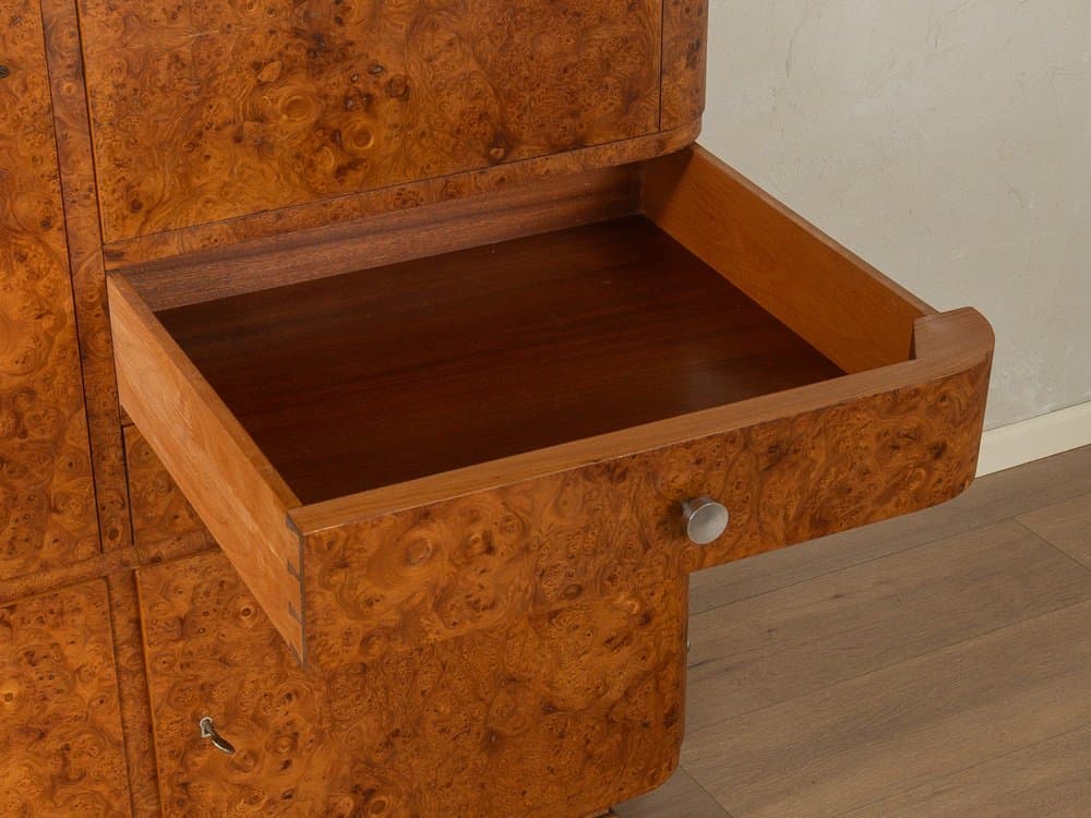 Sekretarzyk Art Deco, brązowy, orzech, Niemcy, lata 20. - 281332