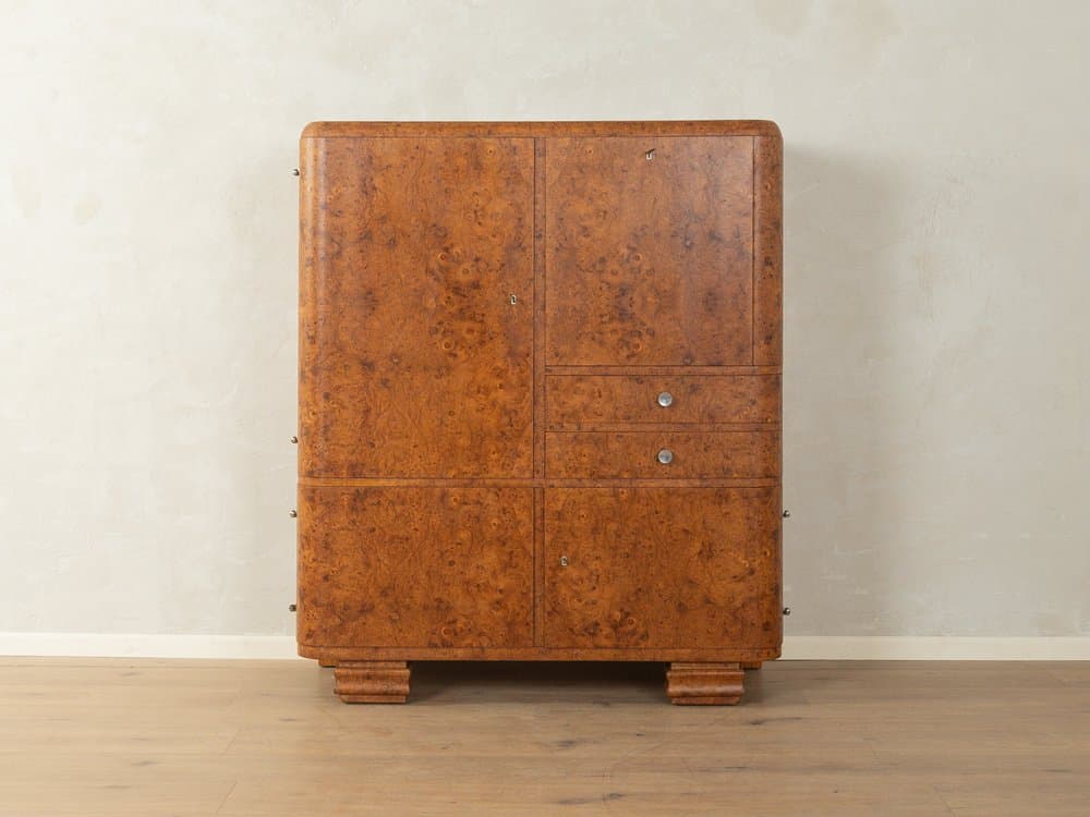 Sekretarzyk Art Deco, brązowy, orzech, Niemcy, lata 20. - 281329