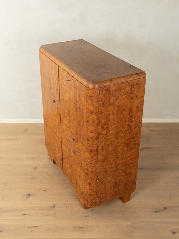 Sekretarzyk Art Deco, brązowy, orzech, Niemcy, lata 20. - 281328