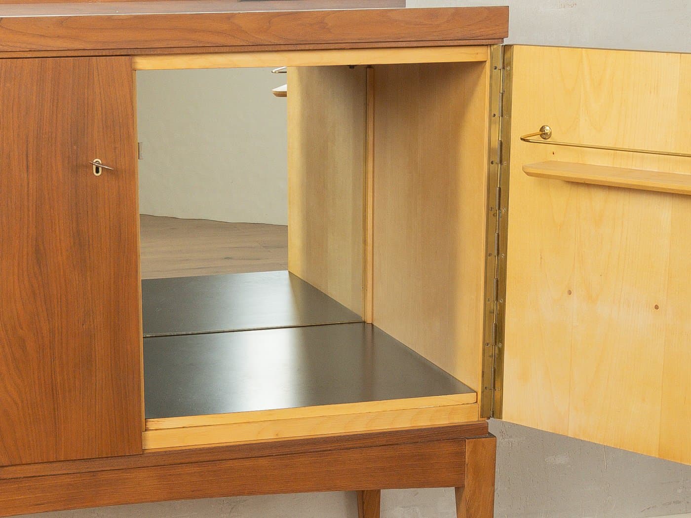 Home bar, brown walnut, Germany, 1960s - 281312