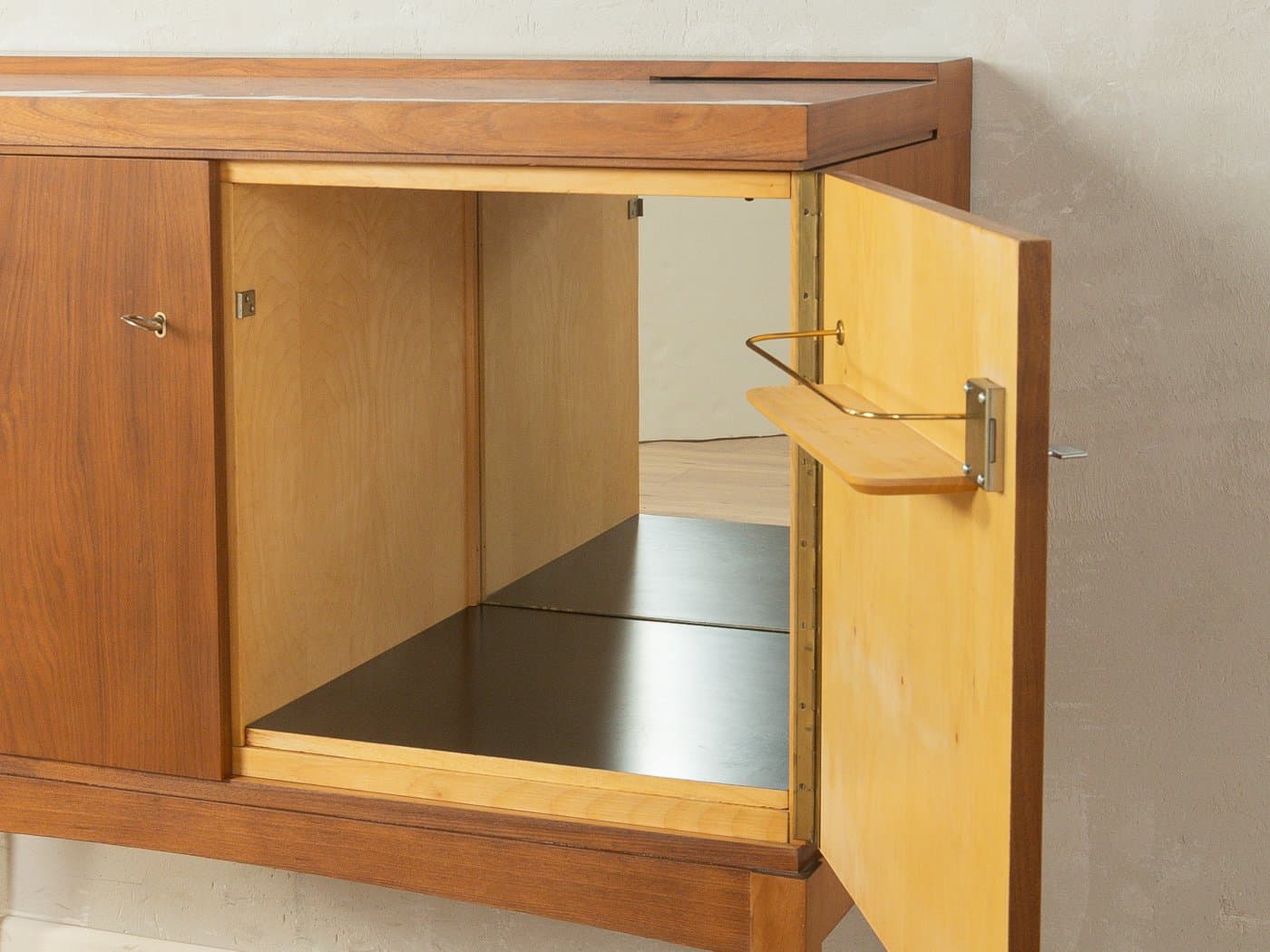 Home bar, brown walnut, Germany, 1960s - 281313