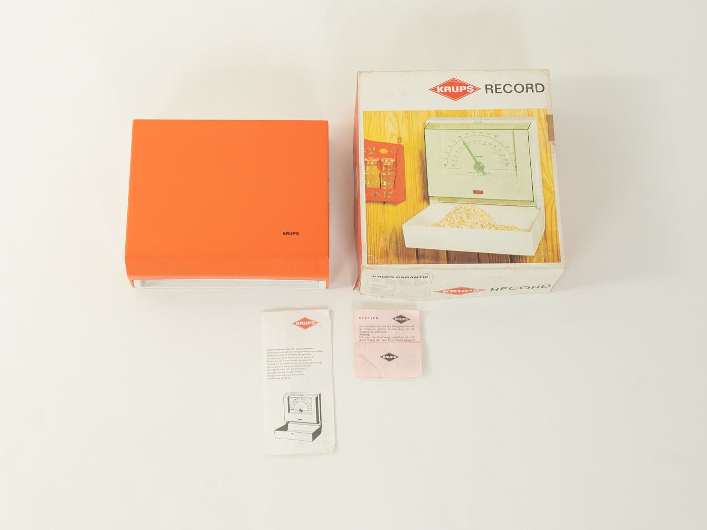 Waga kuchenna, pomarańczowy, plastik, Niemcy, lata 70. - 281303