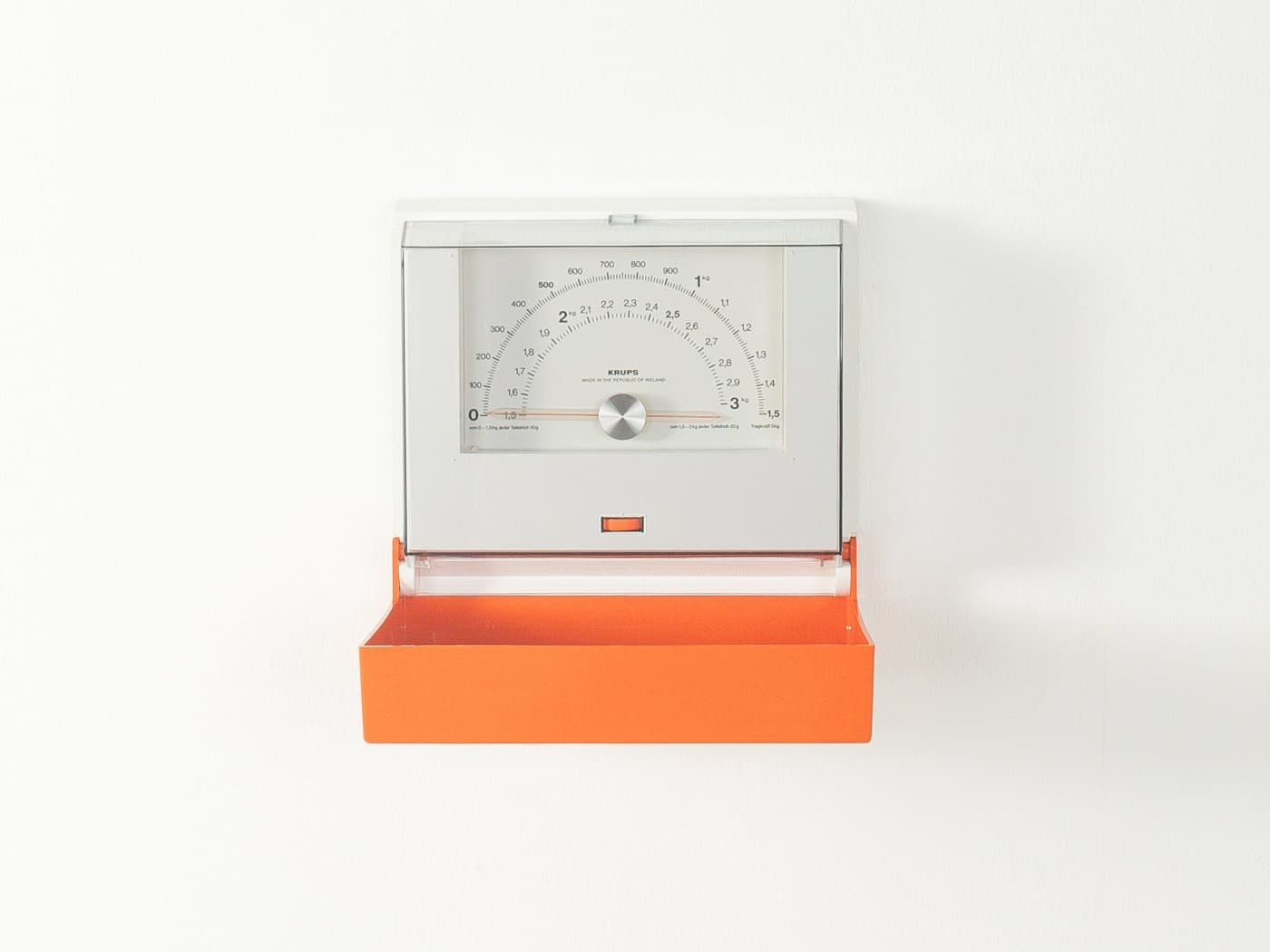 Waga kuchenna, pomarańczowy, plastik, Niemcy, lata 70. - 281306