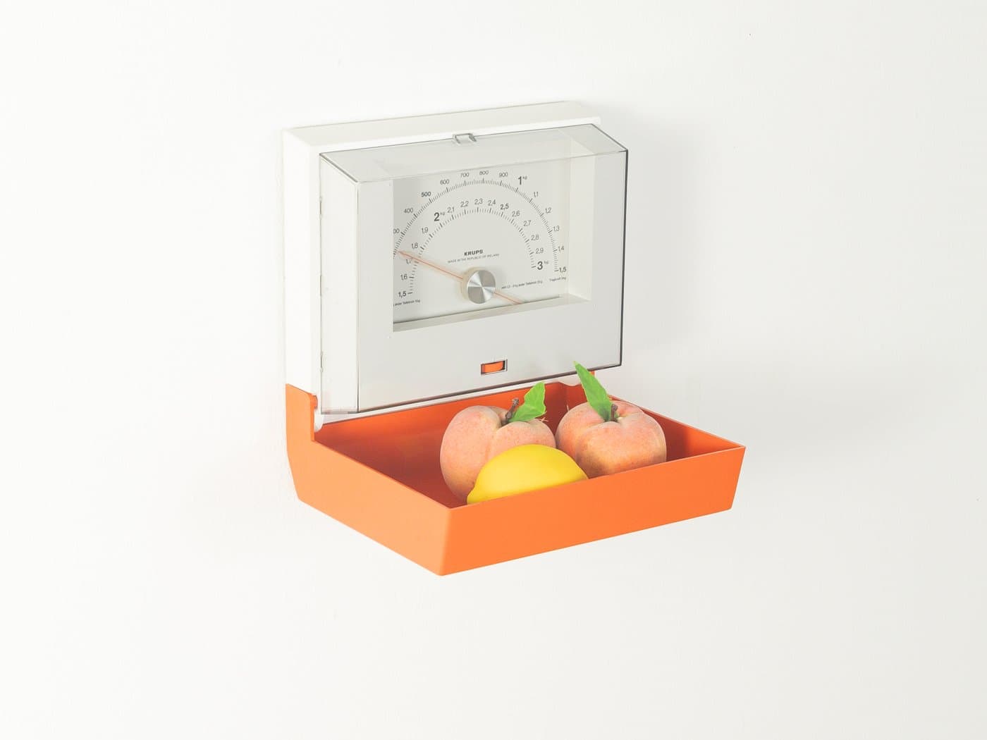 Waga kuchenna, pomarańczowy, plastik, Niemcy, lata 70. - 281301