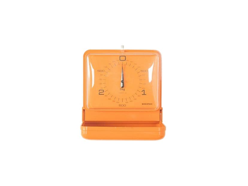 Waga kuchenna pomarańczowy, plastik, Niemcy, lata 70.