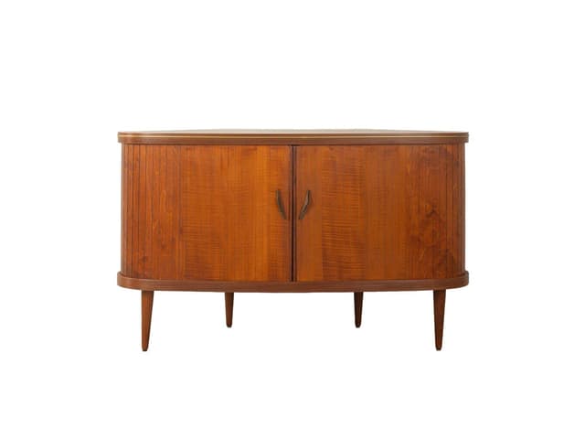 Bar Cabinet, Mid-Century, brown walnut, ash, Germany, 1950s - DIMENSION