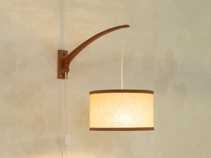 Lampa ścienna, beżowy, teak, Niemcy, lata 60. - 281221