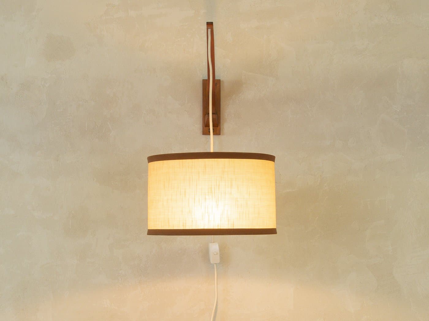 Lampa ścienna, beżowy, teak, Niemcy, lata 60. - 281222