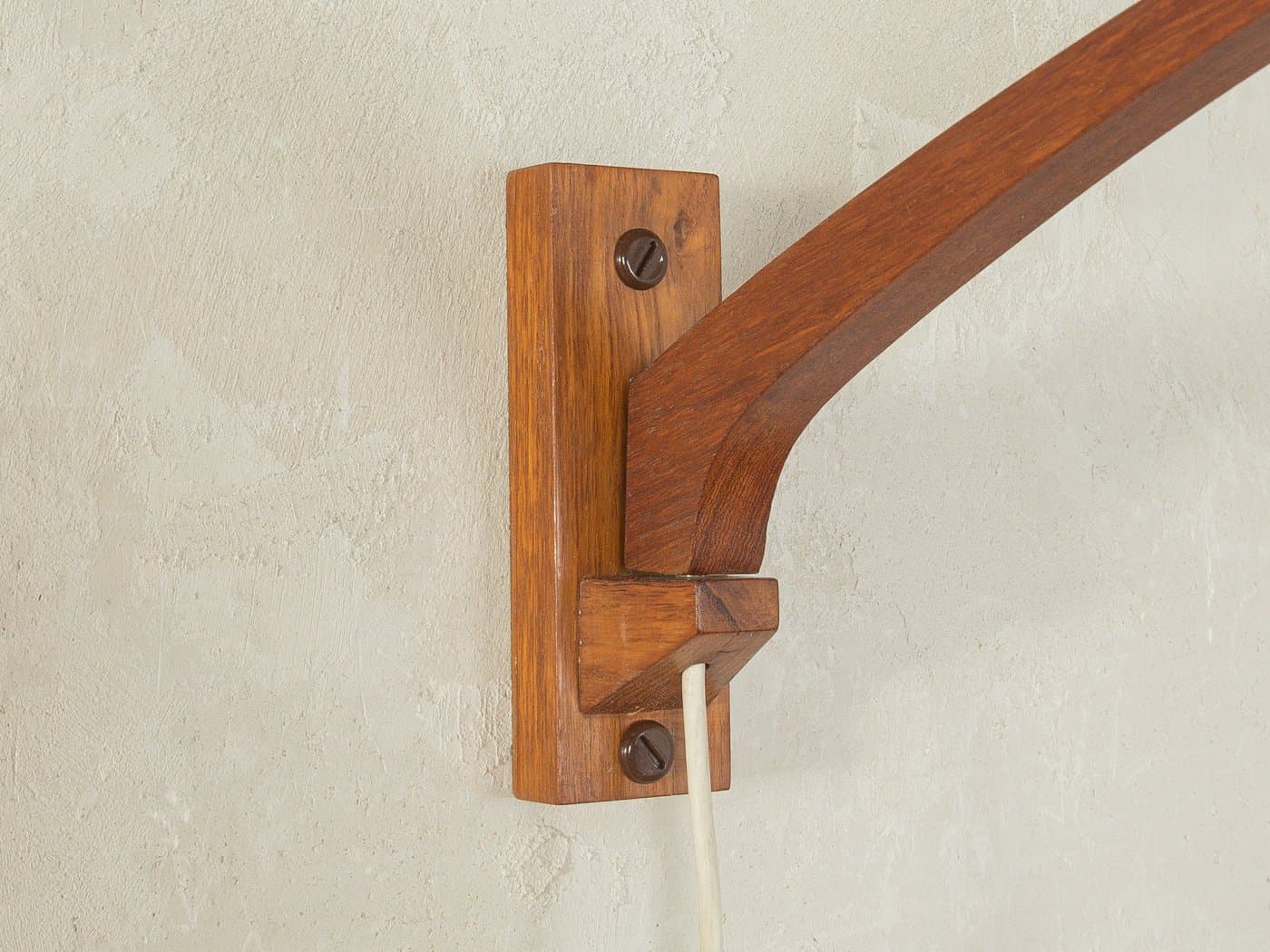 Lampa ścienna, beżowy, teak, Niemcy, lata 60. - 281226