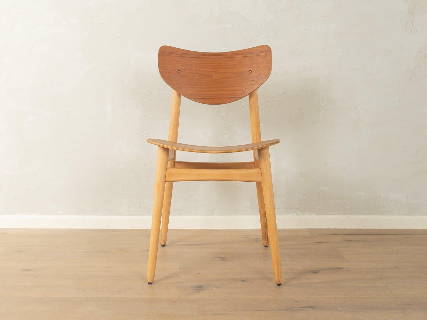 Zestaw czterech krzeseł, brązowy, sklejka, Niemcy, lata 50. - 281213