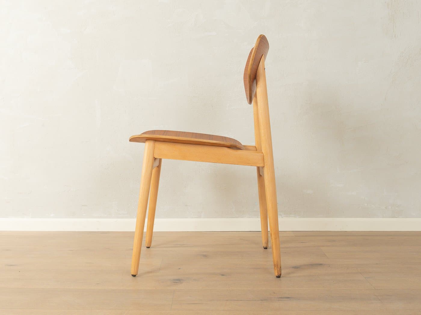 Zestaw czterech krzeseł, brązowy, sklejka, Niemcy, lata 50. - 281214