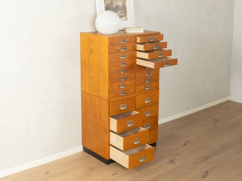 Komoda wysoka, brązowy, buk, Niemcy, lata 50. - 281202