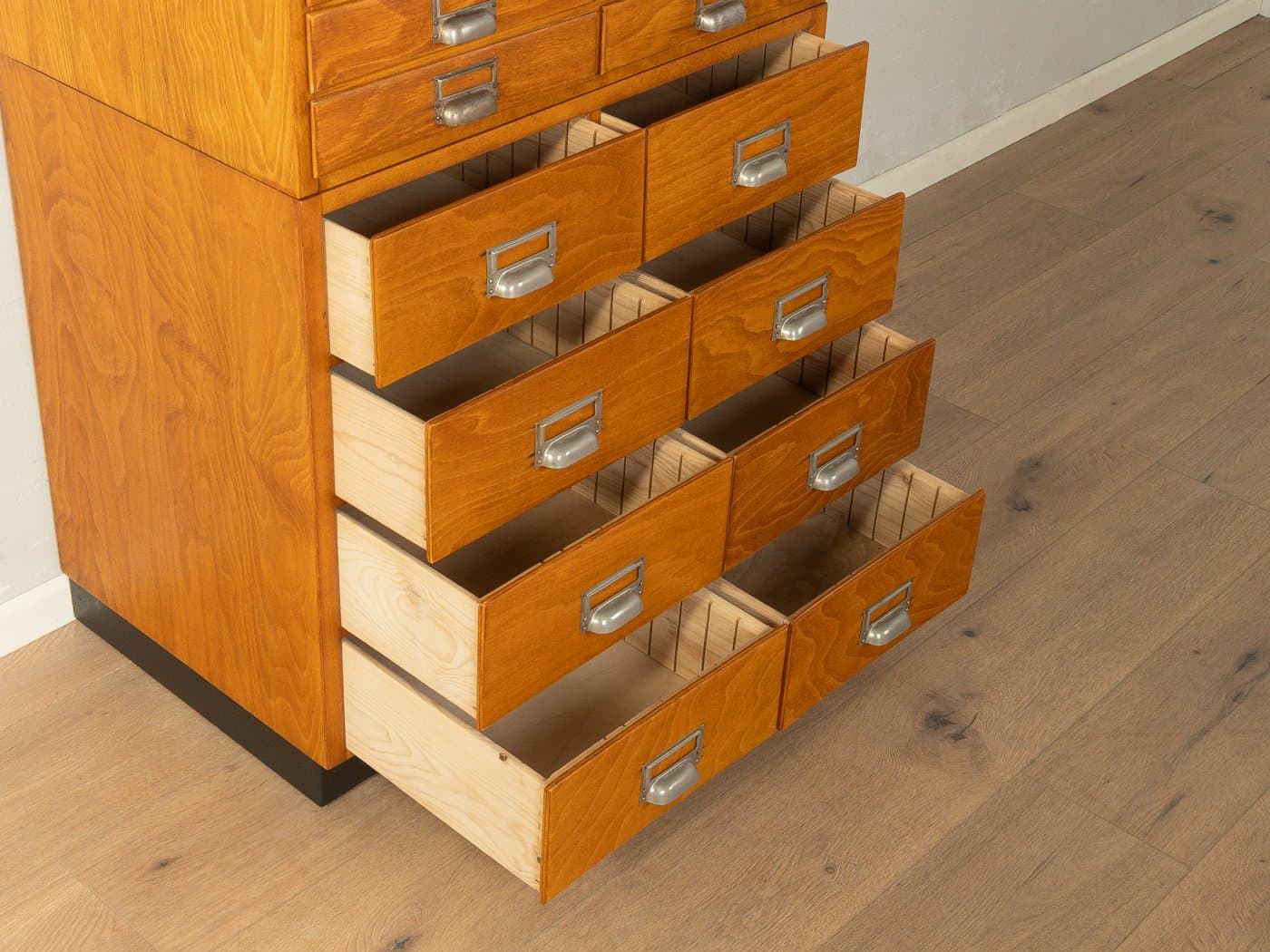 Komoda wysoka, brązowy, buk, Niemcy, lata 50. - 281204