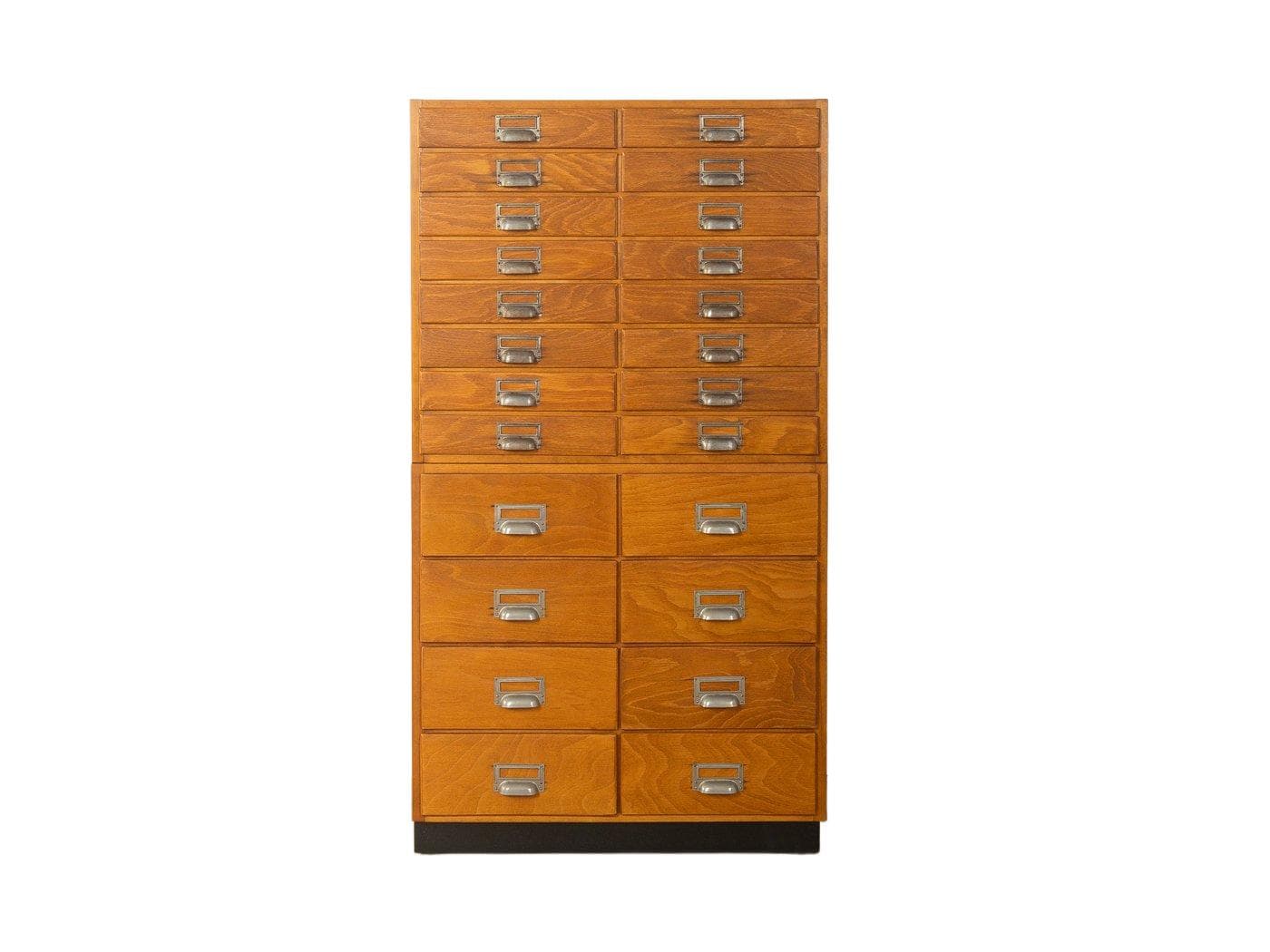 Komoda wysoka, brązowy, buk, Niemcy, lata 50.