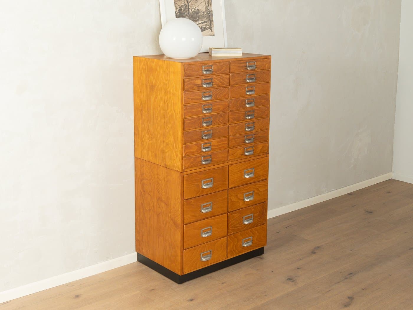 Komoda wysoka, brązowy, buk, Niemcy, lata 50. - 281200