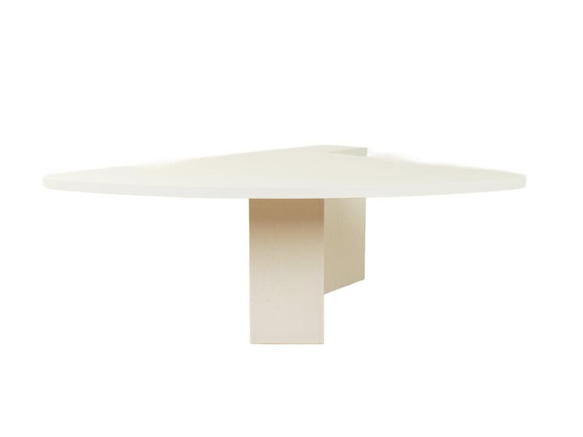 Stół M1, biały, jesion, proj. S. Wewerka, Tecta, Niemcy, lata 70.