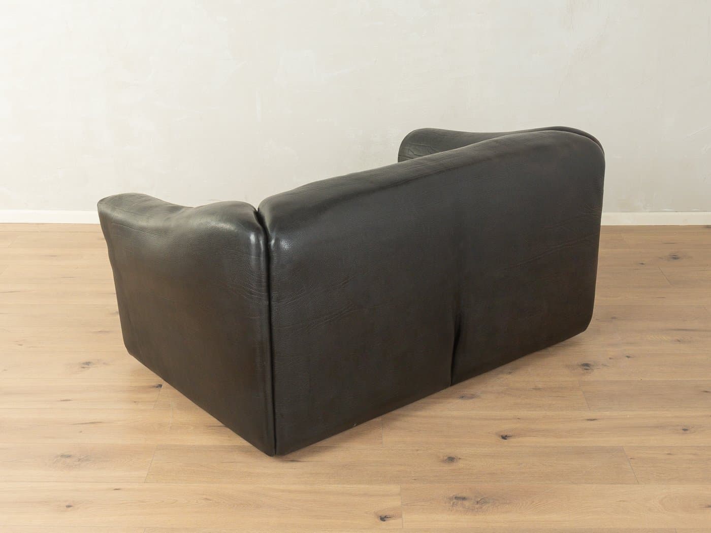 Sofa DS-47, black leather, de Sede, Switzerland, 1970s. - 281142