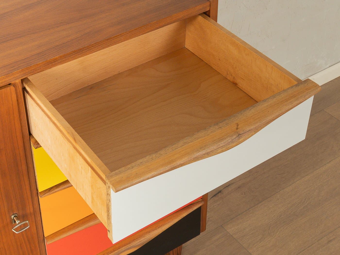 Komoda, multikolor, orzech, Niemcy, lata 60. - 281123