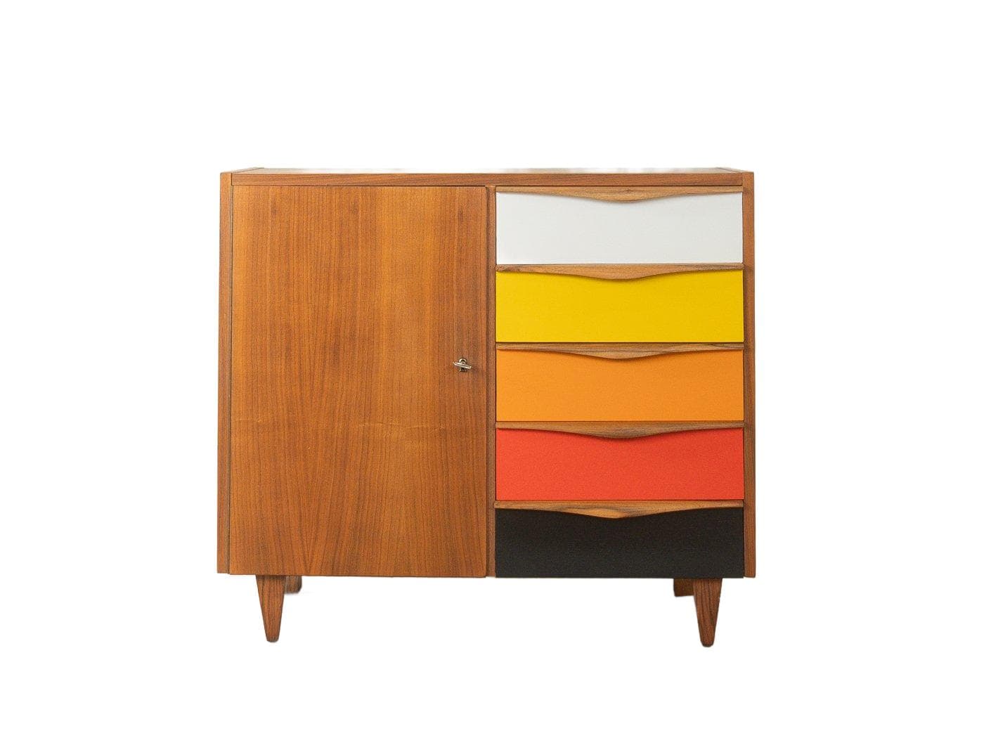 Komoda, multikolor, orzech, Niemcy, lata 60.