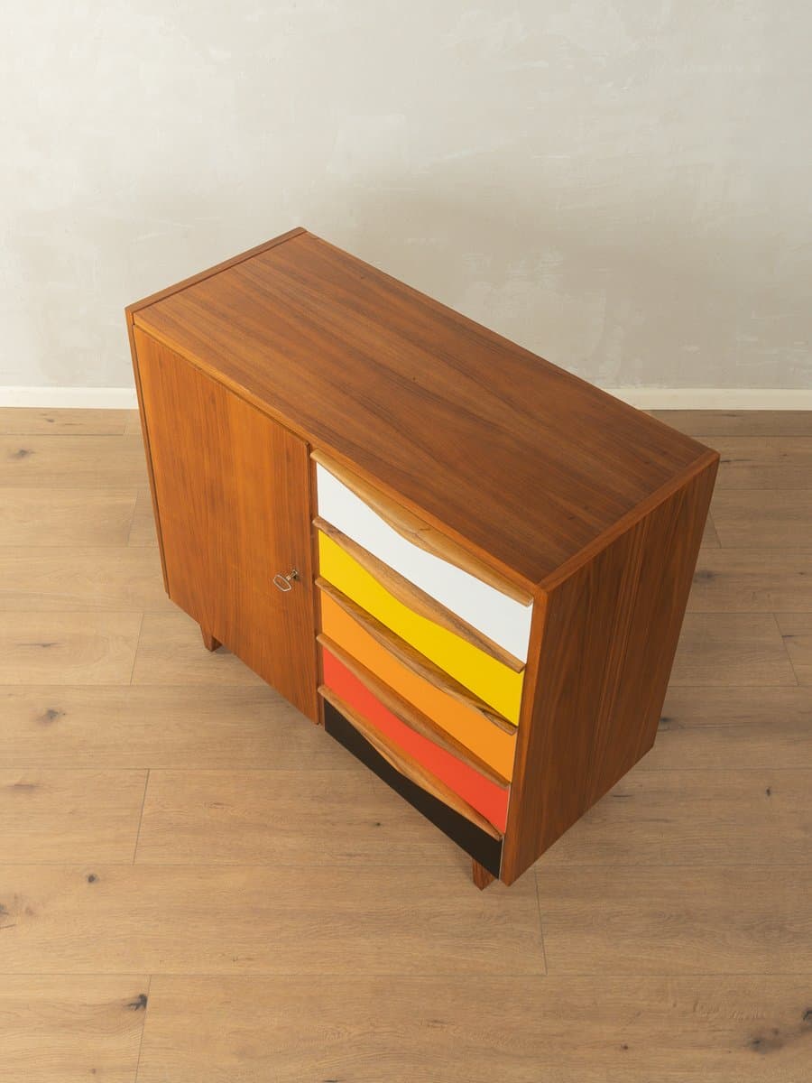 Komoda, multikolor, orzech, Niemcy, lata 60. - 281121