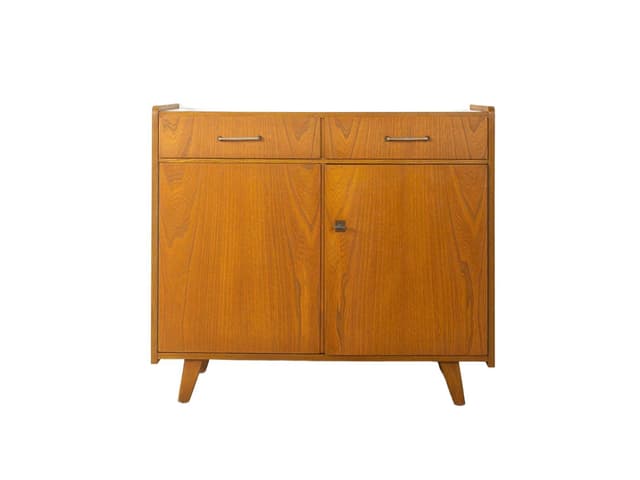 Chest of drawers, brown ash, Germany, 1970s - DIMENSION