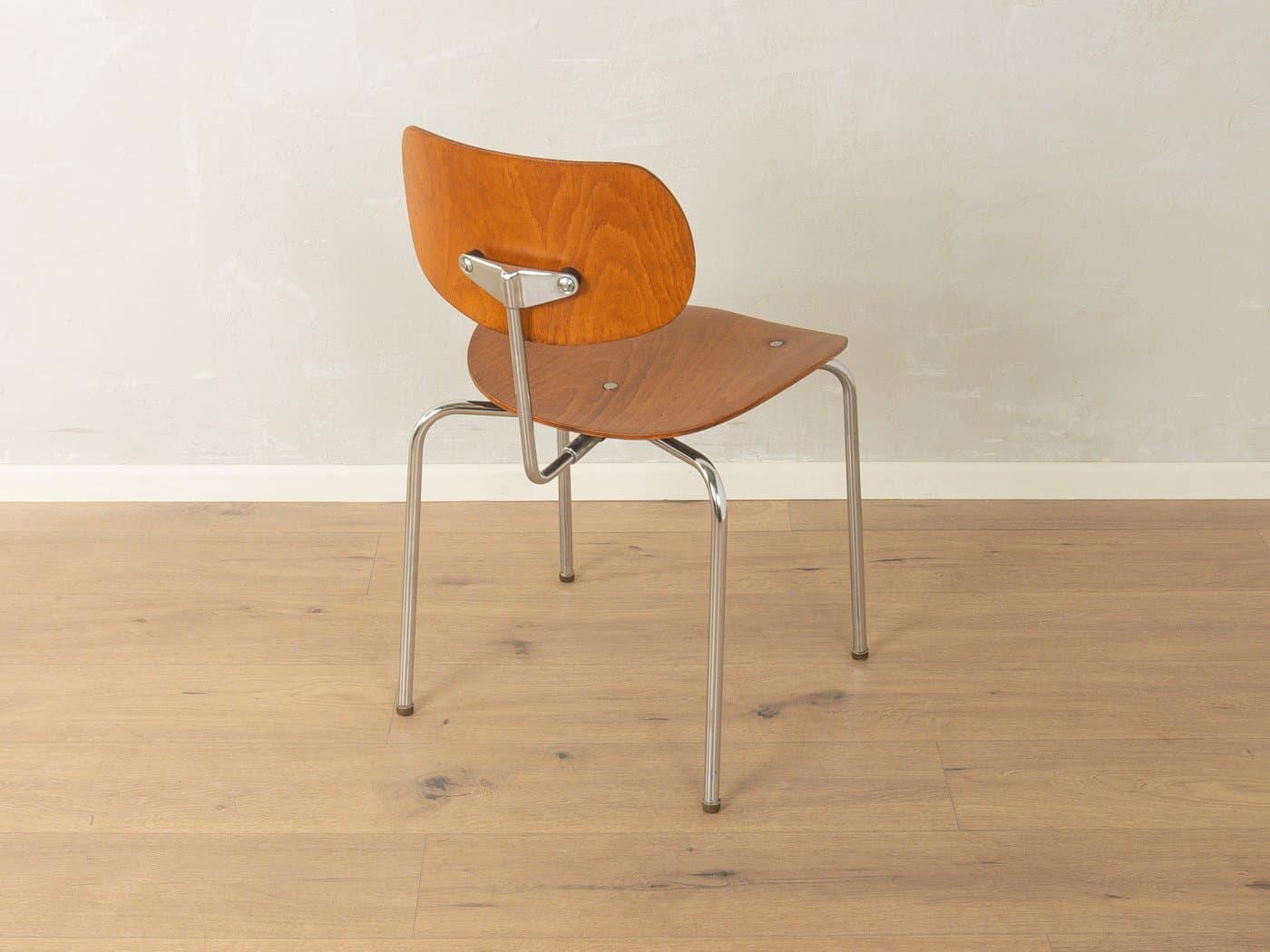 Zestaw czterech krzeseł SE 68, brązowy, buk, proj. E. Eiermann, Wilde+Spieth, Niemcy, lata 50. - 281087