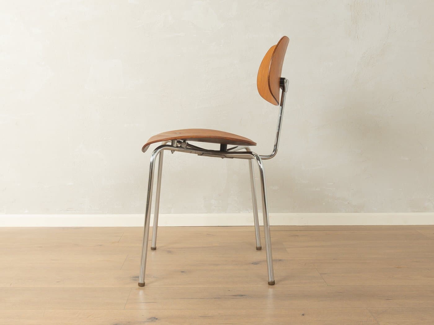 Zestaw czterech krzeseł SE 68, brązowy, buk, proj. E. Eiermann, Wilde+Spieth, Niemcy, lata 50. - 281086