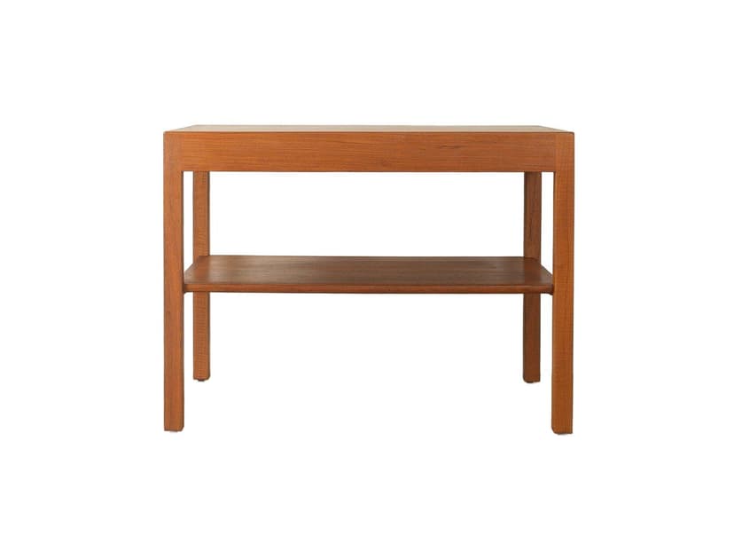 Stolik kawowy brązowy, teak, proj. H. Wegner, Dania, lata 60.