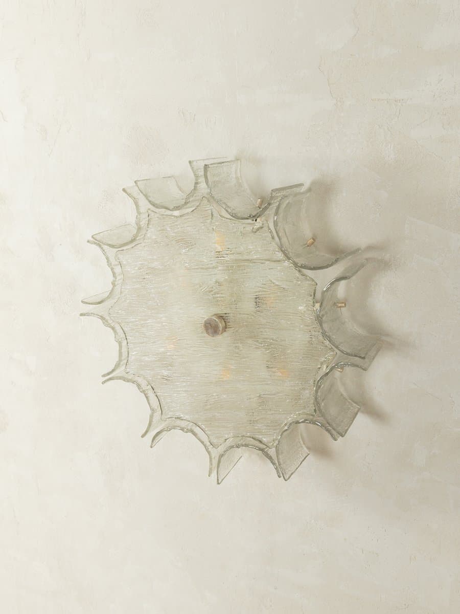 Ceiling lamp, transparent glass, Kaiser Leuchten, Germany, 1970s - 281065