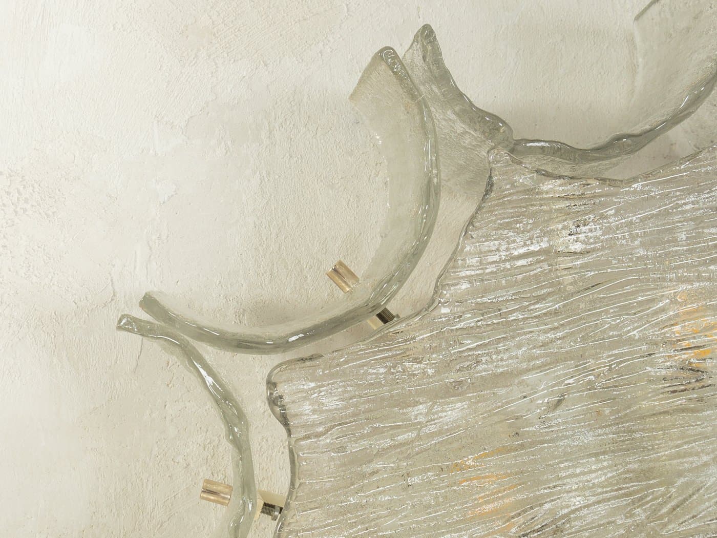 Ceiling lamp, transparent glass, Kaiser Leuchten, Germany, 1970s - 281068