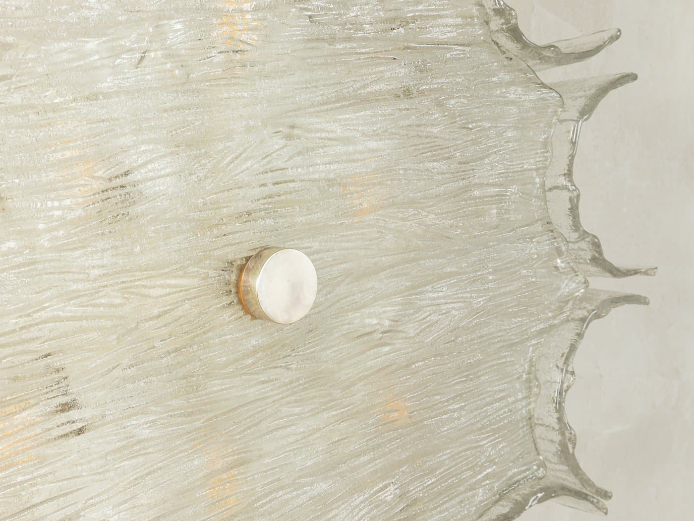 Ceiling lamp, transparent glass, Kaiser Leuchten, Germany, 1970s - 281070