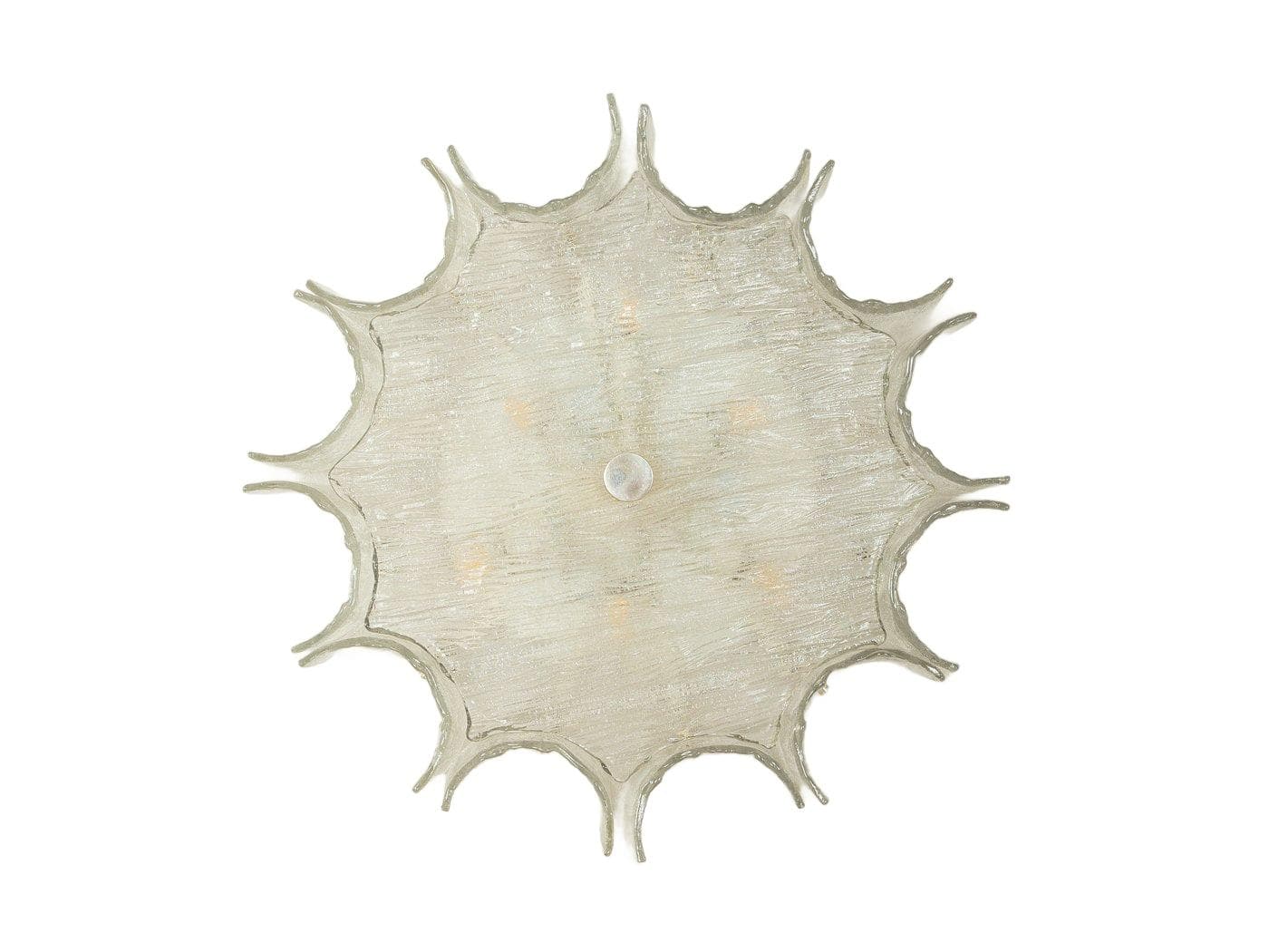 Ceiling lamp, transparent glass, Kaiser Leuchten, Germany, 1970s