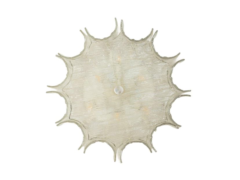 Ceiling lamp, transparent glass, Kaiser Leuchten, Germany, 1970s