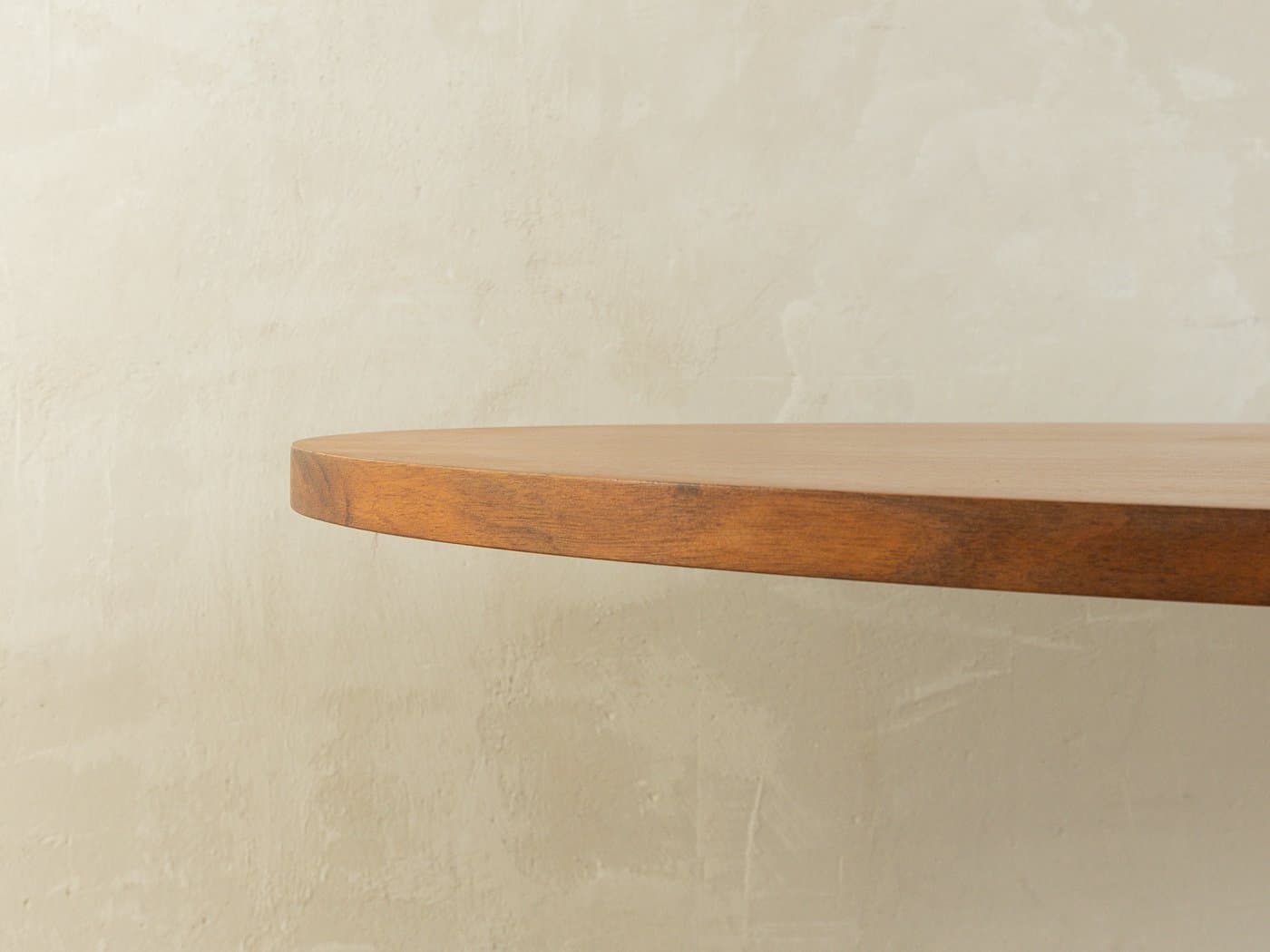 Coffee table, brown teak, stainless steel, Germany, 1960s. - 281038