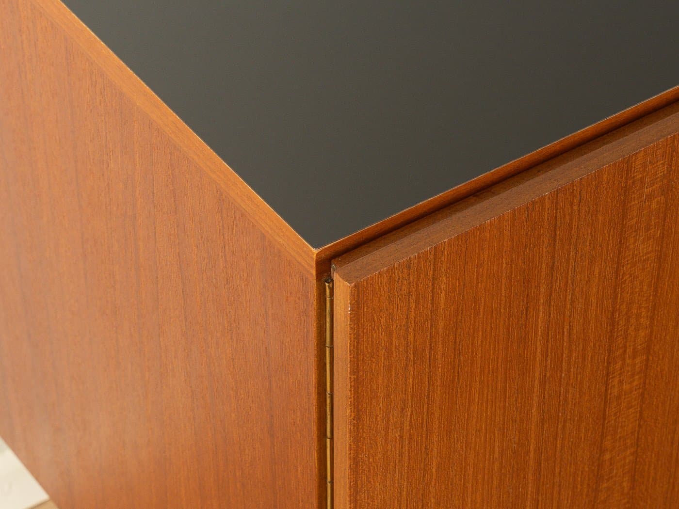 Sideboard B40, brown teak, black steel, by D. Wäckerlin, Germany, 1950s. - 280997