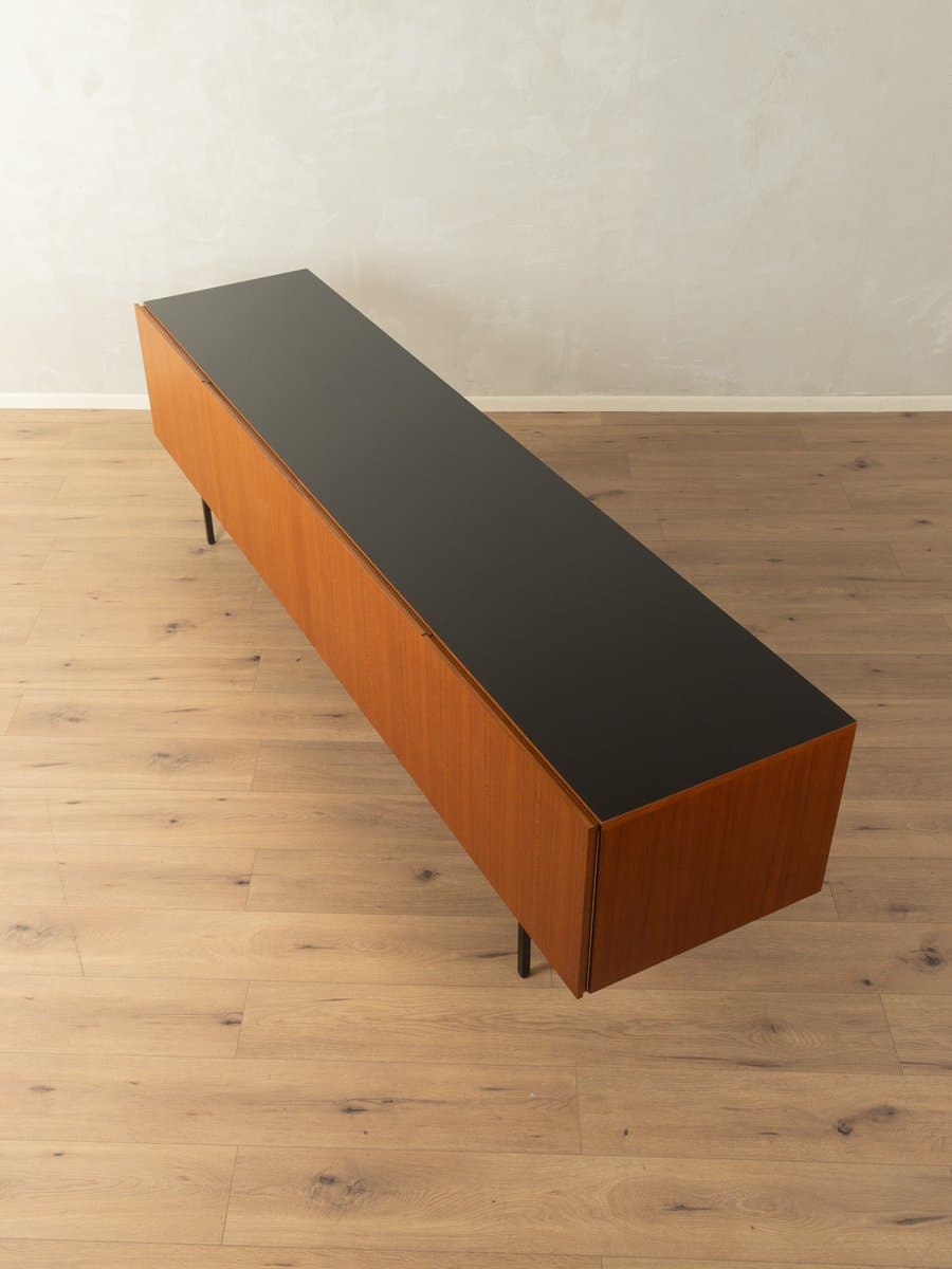 Sideboard B40, brown teak, black steel, by D. Wäckerlin, Germany, 1950s. - 280996