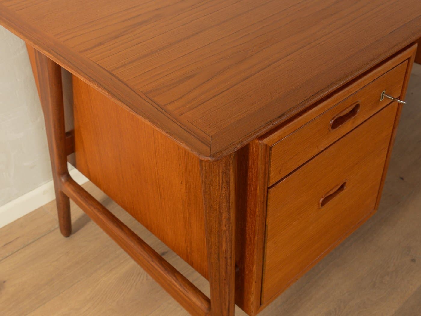 Desk, brown teak, by A. Vodder, Denmark, 1960s - 280988